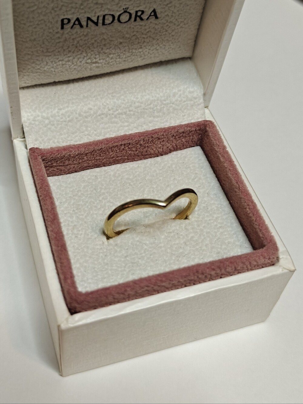 Pandora V-shaped Gold Plated Ring - Picture 6 of 11
